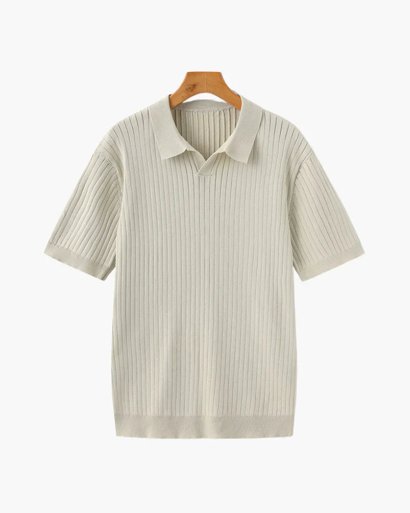 Premium Geripptes Polo – Texturierte Eleganz
