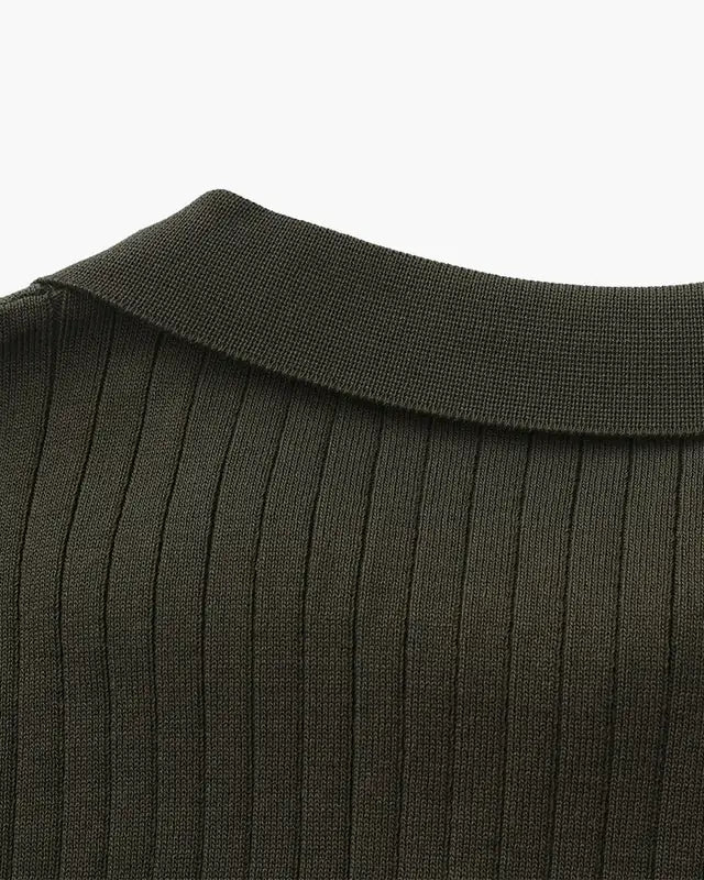 Premium Geripptes Polo – Texturierte Eleganz