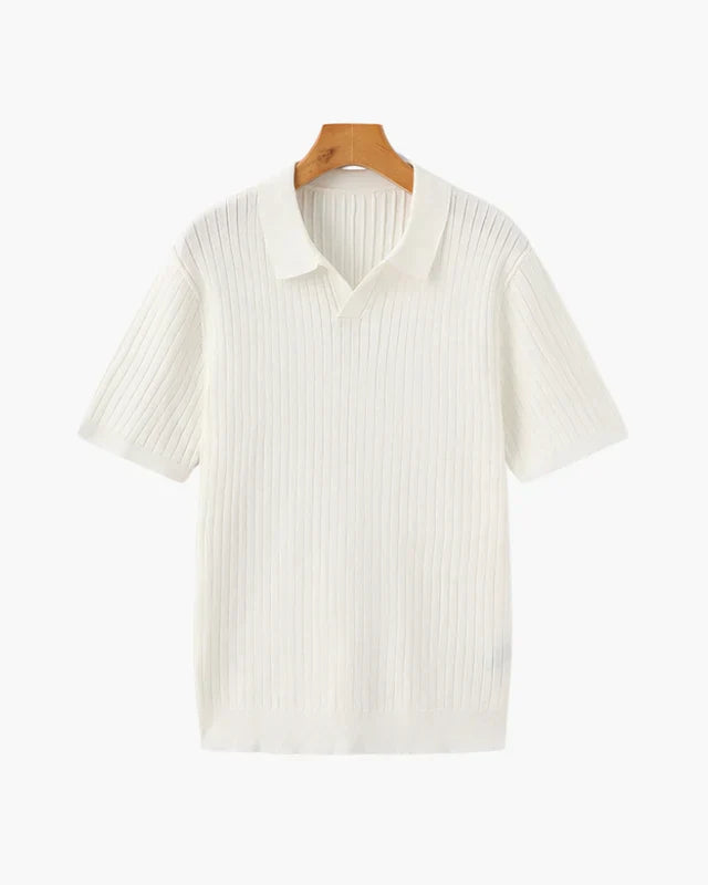 Premium Geripptes Polo – Texturierte Eleganz