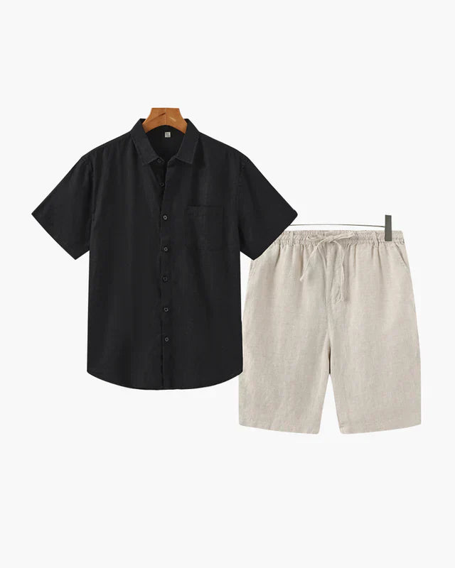Old Money Leinen-Shorts Set – Sommerliche Eleganz