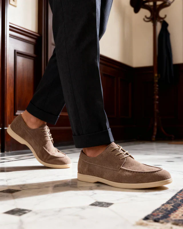 Premium Schnürschuhe aus Wildleder – Edle Eleganz