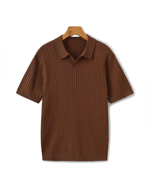 Premium Geripptes Polo – Texturierte Eleganz