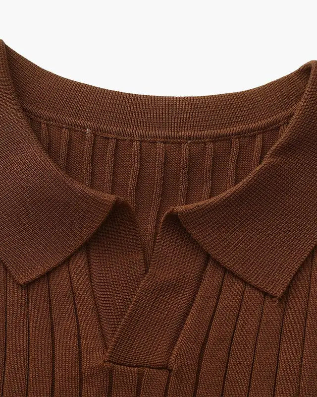 Premium Geripptes Polo – Texturierte Eleganz