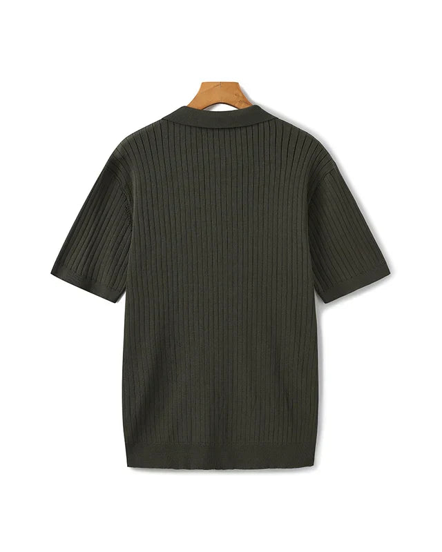 Premium Geripptes Polo – Texturierte Eleganz