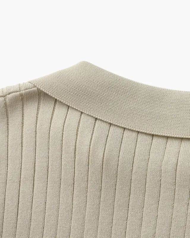 Premium Geripptes Polo – Texturierte Eleganz